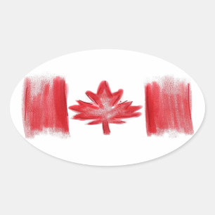 Canadian flag stickers