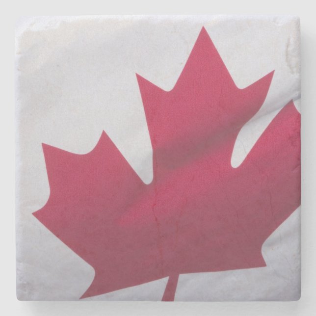 Canadian Flag. Stone Coaster (Front)