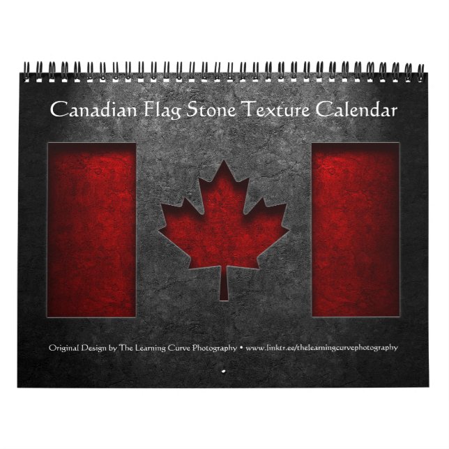 Canadian Flag Stone Texture Calendar (Cover)
