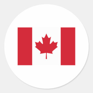 Canadian Flag T-shirts and Apparel Classic Round Sticker