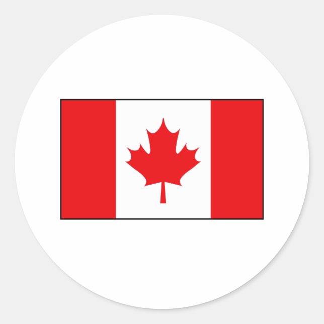 Canadian Flag T-shirts and Gifts Classic Round Sticker (Front)