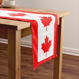 Canadian Flag Table Decor, Sports fanhion / Canada Short Table Runner