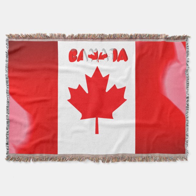 Canadian flag throw blanket (Front)