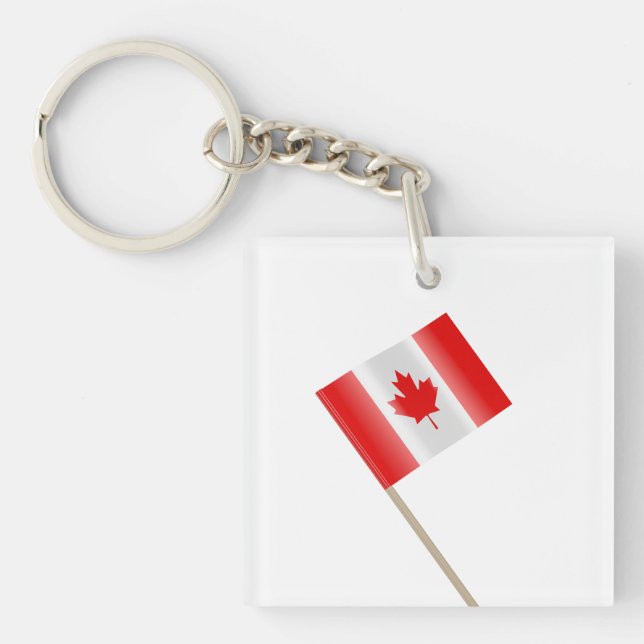 Canadian flag toothpick key ring (Front)