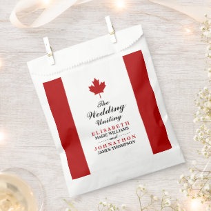 Canadian Flag Wedding Favour Bags