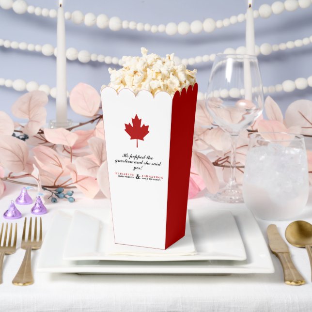 Canadian Flag Wedding Favour Box (Wedding)