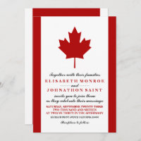 Canadian Flag Wedding