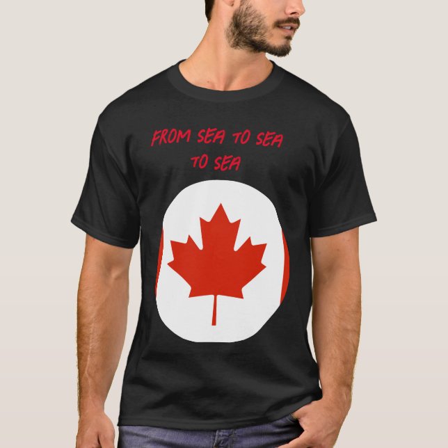 Canadian flag with customizable text T-Shirt (Front)