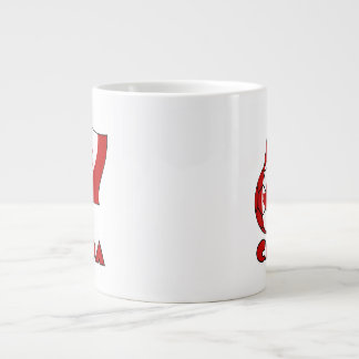 Canadian Flag with Soccer Ball Large Coffee Mug