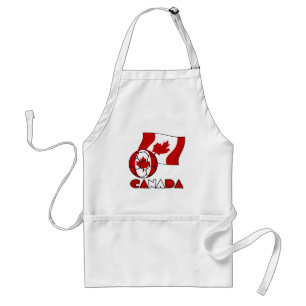Canadian Flag with Soccer Ball Standard Apron