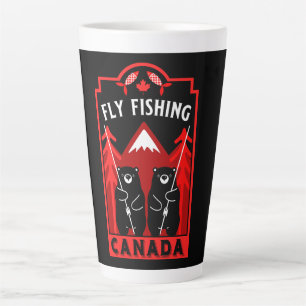 Canadian Fly Fishing Gifts Latte Mug