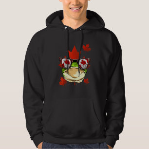 Canadian Frog Maple Tree Leaf Canada Flag Animal F Hoodie