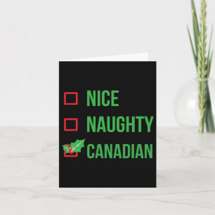 Canadian Funny Canada Pajama Christmas Gift  Card