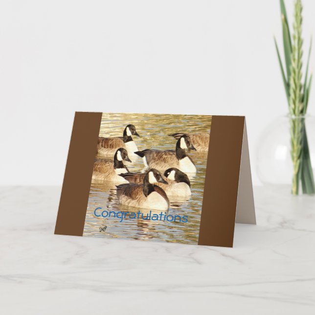 Canadian Geese blank card- customise any occasion Card (Front)