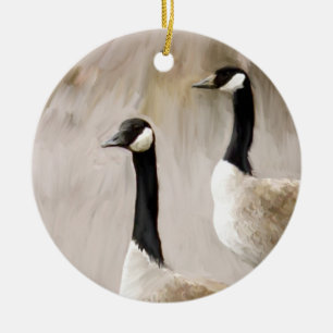 Canadian Geese Ceramic Tree Decoration