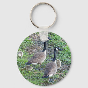 Canadian Geese Family Key Ring