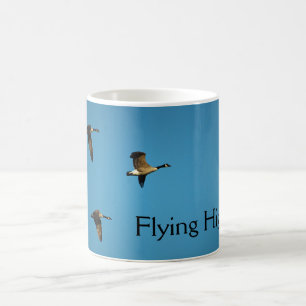 Canadian geese in flight   coffee mug