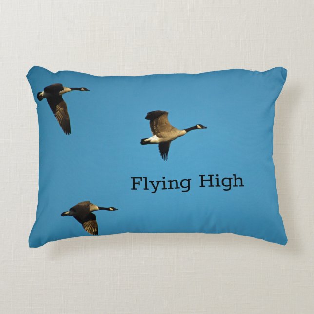 Canadian geese in flight  decorative cushion (Front)