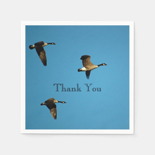 Canadian geese in flight   napkin (Front)