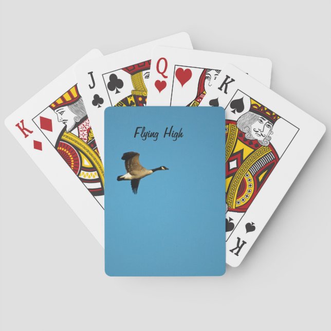 Canadian geese in flight  playing cards (Back)