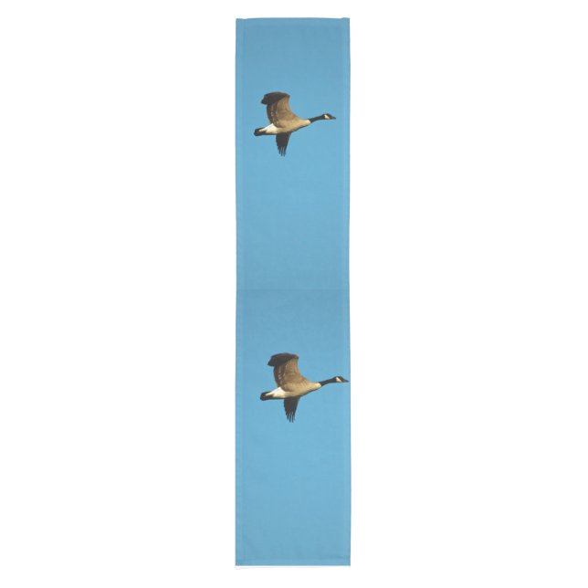 Canadian geese in flight  short table runner (Front)