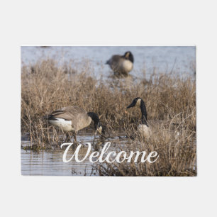 Canadian Geese Snack Time Welcome Doormat