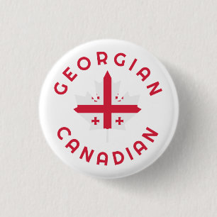 Canadian Georgian Roots  3 Cm Round Badge