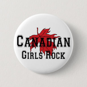 Canadian Girls Rock 6 Cm Round Badge
