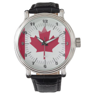 Canadian glossy flag watch