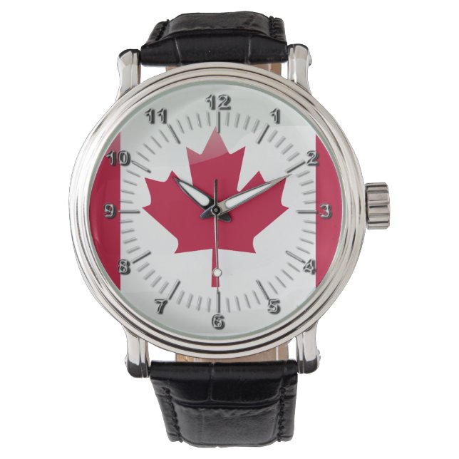 Canadian glossy flag watch (Front)