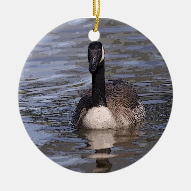 Canadian Goose Ceramic Tree Decoration (Front)