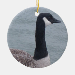 Canadian Goose on a Lake Ceramic Tree Decoration