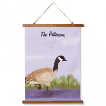 Canadian Goose Wood Topped Wall Tapestry