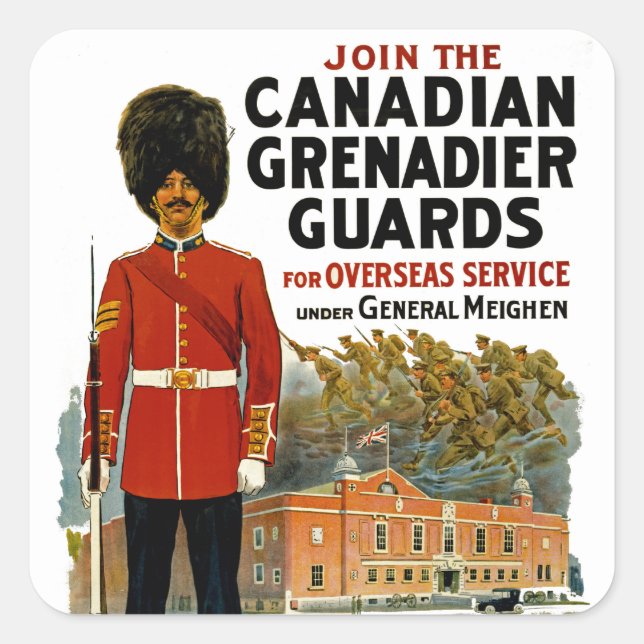 Canadian Grenadier Guards Square Sticker (Front)