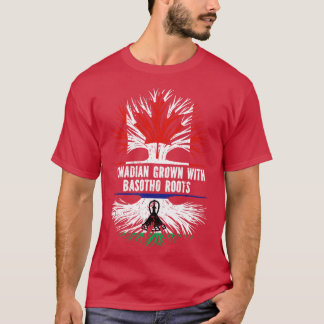 Canadian Grown with Basotho Roots Canada Flag T-Shirt