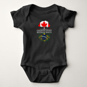 Canadian Grown with Brazilian Roots Brazil Baby Bodysuit