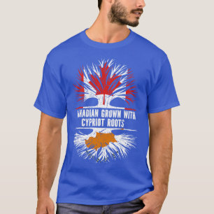 Canadian Grown with Cypriot Roots Canada Flag T-Shirt