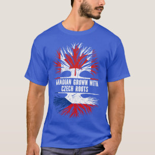 Canadian Grown with Czech Roots Canada Flag T-Shirt