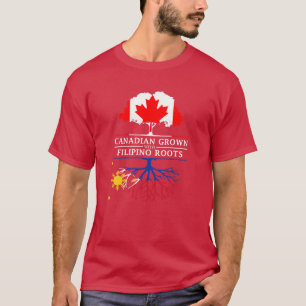 Canadian Grown with Filipino Roots Philippines Des T-Shirt