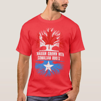 Canadian Grown with Somalian Roots Canada Flag T-Shirt