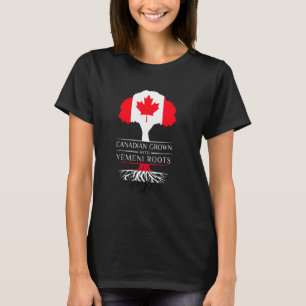 Canadian Grown With Yemeni Roots  Yemen Flag T-Shirt