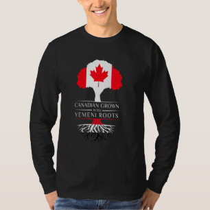 Canadian Grown With Yemeni Roots Yemen Flag T-Shirt