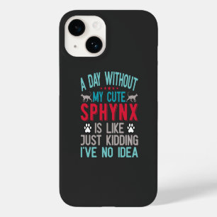 Canadian Hairless Sphynx Cat Owner Funny Saying Case-Mate iPhone 14 Case