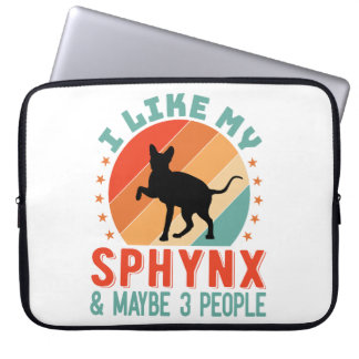Canadian Hairless Sphynx Cat Owner Humour Laptop Sleeve