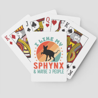 Canadian Hairless Sphynx Cat Owner Humour Playing Cards