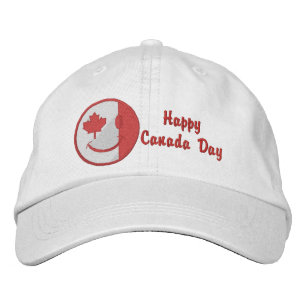Canadian Happy Face Embroidered Hat