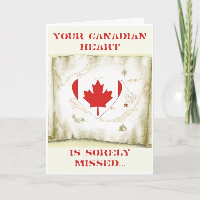 Canadian Heart-Military Valentine Holiday Card (Front)