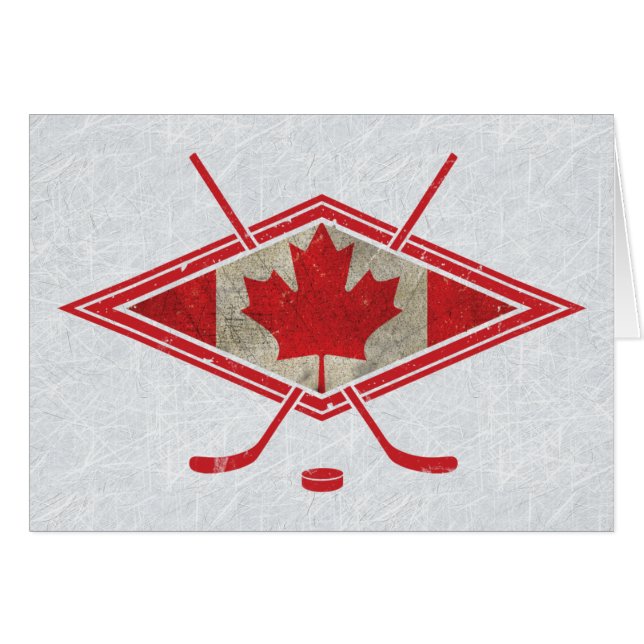 Canadian Hockey Flag Logo Card (Front Horizontal)