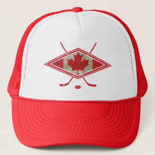 Canadian Hockey Flag Logo Trucker Hat