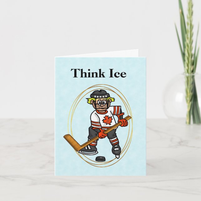 Canadian Hockey Player Canada Day Card (Front)